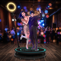Photomaton portable à 360 degrés avec rotation automatique, caméra HD pour événements de mariage, iPad, reflex numériques, smartphones, capacité de charge de 350 kg, en stock