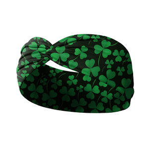 Bandeau élastique à imprimé trèfle irlandais pour la Saint-Patrick, idéal pour le sport, le yoga, accessoire pour cheveux, occasion de mariage - Product Image 4