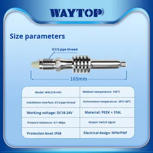 Peralatan Pengisian Minuman Waytop Sauce, Pengukur <span class=keywords><strong>Level</strong></span> Cairan Kapasitif Tahan Suhu Tinggi, Material Stainless Steel - Product Image 5