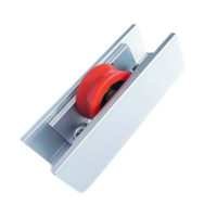 Roue de porte coulissante à rouleau unique rivetée en gros, boîtier en alliage d'aluminium durable, anti-rouille, rainure en V en nylon