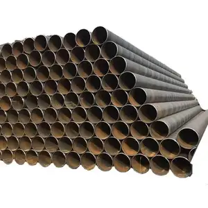 API 5L SSAW螺旋焊接钢管8英寸焊接碳钢管打桩带孔镀锌钢管上油坡口