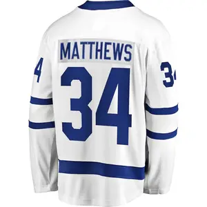 Самые популярные Дешевые сшитые спортивные хоккейные майки Toronto 34 Matthews 31 Andersen 43 Kadri надежные характеристики