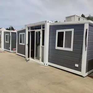 Casa pré-fabricada modular de 3 quartos para reedificação de cidade, pacote plano mágico pré-fabricado, porta-contêineres pré-fabricados de 40 pés