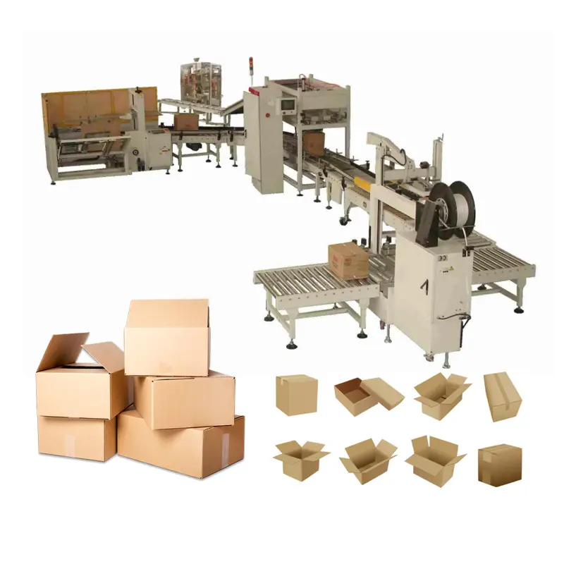 Precio de la máquina de fabricación de cajas de cartón de fábrica de embalaje de cartón Horizontal completamente automático