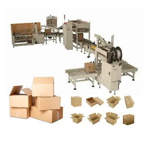 Hoàn toàn tự động Ngang bao bì carton nhà máy sản xuất hộp carton Giá máy làm