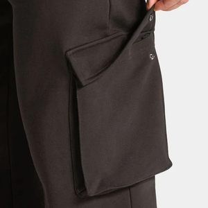 Men's <b>Black</b> Cargo Sweatpants Elastic Waist Drawstring Multiple Pockets Casual Streetwear <b>Joggers</b> Midweight Cotton Autumn Wear - Product Image 3