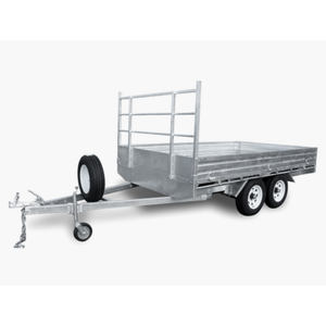Remolque de Doble Eje de Riel Alto Personalizable Directo de Fábrica, Remolque de Plataforma Plana 23X8 con Capacidad de Carga de 3500 kg, Nuevo - Product Image 1