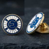 Épinglette en émail dur de 0,75 pouce, personnalisée, qualité bijoux, badge cloisonné en alliage de zinc pour l'identité d'entreprise et les clubs