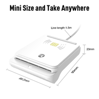 ZOWEETEK USB sin contacto RFID NFC Lector de tarjetas de control de acceso ID de contacto Lector de tarjetas con chip IC Escritor ATM Lector de tarjetas de crédito