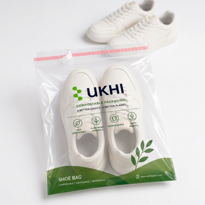 Biodegradable <b>Compostable</b> PBAT PLA Cornstarch Shoes Packaging <b>Bags</b> For Packaging And Gifting Purpose With 30 Microns - Product Image 6