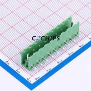 DB2ER-5.0-9P-GN Plug-in Terminal Block P=5mm Connector Board-to-Board / Socket - Open 1x9P 5mm Green - Product Image 1