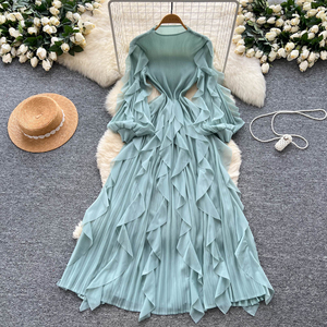 Chiffon Maxi Dress - Ruffle Layer Women's Summer Dress