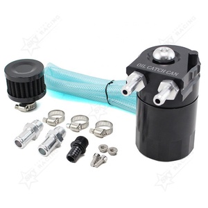 Oversea JDM Racing — réservoir récupération d'huile pour voiture, noir, en aluminium, Kit avec tuyau, récupération d'huile - Product Image 1