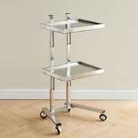 Chariot de service en acier inoxydable pour salon de coiffure et institut de beauté, chariot à outils à 4 roues, écologique et durable