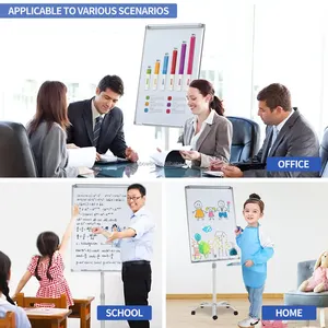 KBW Höhen verstellbare bewegliche Graffiti-Zeichnung Magnetisches Whiteboard Flip Chart Staffelei für Display Meeting Home Office Education - Product Image 6