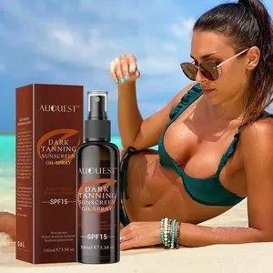 Custom Your Logo Dark Tanning Sunscreen Lotion Private Label Tanning Permanent Bronzing Tan Skincare Lotion Spf 50 Sunscreen