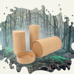 Urne funéraire écologique en bambou, forme carrée, simplicité moderne, hermétique, motif <span class=keywords><strong>Arbre</strong></span> de Vie, pour animaux de compagnie - Product Image 3