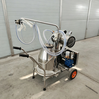 Machine à traire portable à aspiration pulsée en acier inoxydable 304 pour vaches, chèvres, chameaux – Équipement de traie pour petites exploitations agricoles et usage domestique