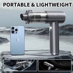 مكنسة كهربائية محمولة باليد لاسلكية قابلة لإعادة الشحن من Hifly ، نافخ هواء قوي شفط للسيارة والمكاتب المنزلية - Product Image 4