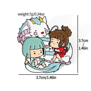 Pin de Esmalte de Anime de Miyazaki Hayao, Mononoke Hime, Studio Ghibli, El Viaje de Chihiro - Product Image 3