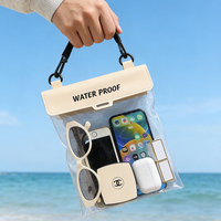 Sac étanche pour téléphone portable en PVC de grande capacité, transparent, compatible avec les écrans tactiles, convient à tous les essentiels, pochette étanche pour téléphone IPX8