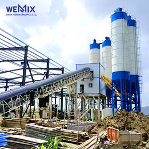 Planta dosificadora de hormigón HZS120 Planta dosificadora de hormigón estacionaria Planta de hormigón de mezcla lista Mezcladora de hormigón alimentada por Correa - Product Image 1