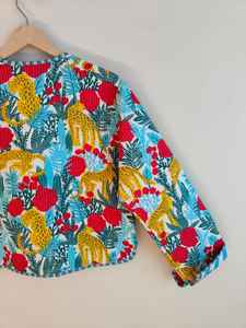 Chaqueta Acolchada de Algodón con Estampado de Tigre para Mujer, Chaqueta Bomber Boho Hecha a Mano, Ropa Exterior con Estampado Animal, Chaqueta Kimono Ligera Reversible - Product Image 5