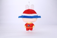 Porte-clés en peluche personnalisé OEM avec enregistrement vocal numérique, transformant les croquis du client en thèmes festifs