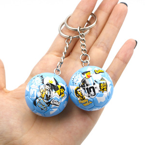Llavero de Fútbol 3D de Cuero PU, Recuerdo, Anillo para Llaves para Hombres y Mujeres, Fanáticos del Fútbol, Regalo para Novio, Colgante para Bolsa - Product Image 1