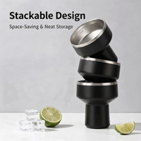Grand verre à cocktail Margarita 16oz, gobelet isotherme réutilisable en acier inoxydable avec échelle graduée et couvercle multi-angles, idéal