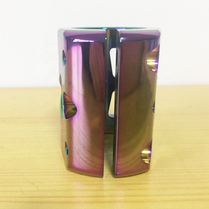 Piezas de repuesto para patinete eléctrico, abrazadera de aluminio de compresión <span class=keywords><strong>HIC</strong></span> /IHC, cromado, color arcoíris, con 3 pernos, nuevo - Product Image 3