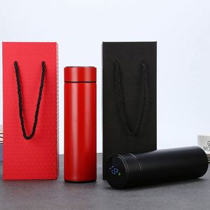 Bouteille d'eau intelligente en acier inoxydable de 500 ml avec affichage de la température, tasse droite, thermos à vide - Product Image 5