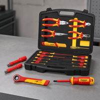Kit d'outils à main en acier au chrome-vanadium certifié VDE, haute précision, OEM ODM, directement de l'usine, norme de sécurité 1000V, coffret rigide