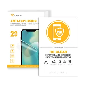 Vimshi Custom Logo Clear Mobile Screens Sheets Mica Pelicola Hidrogel Filme Hd Film Protector Trasero For Iphone 14 13 Pro Max