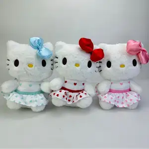 Mezcla al por mayor 8 pulgadas lindo pequeño personaje de dibujos animados de Anime barato Hello Kittens juguetes de peluche para niñas