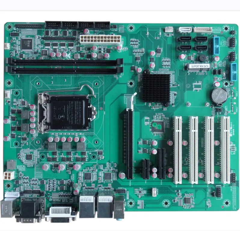 2lan 10com 12usb 7-khe cắm mở rộng 24P + 4P ATX Bo mạch chủ công nghiệp B75 chip GPIO DVI VGA Mainboard