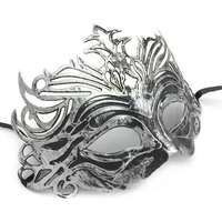 Demi adulte Antique Pvc doré fête argent Prince compte couverture masque uni masque masque vénitien s pour hommes