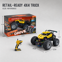 Voiture RC tout-terrain Xtreme Orange à double mode, rotation à 360 degrés, propulsion double face, jouet lumineux, vente en gros