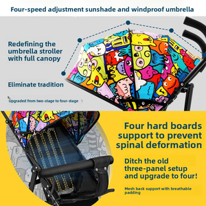 Cochecito de Bebé Ultraligero Plegable 3 en 1, Sistema de Viaje con Posiciones de Sentado y Acostado, Certificado EN1888, Compacto y Portátil para Bebés y Niños Pequeños - Product Image 4
