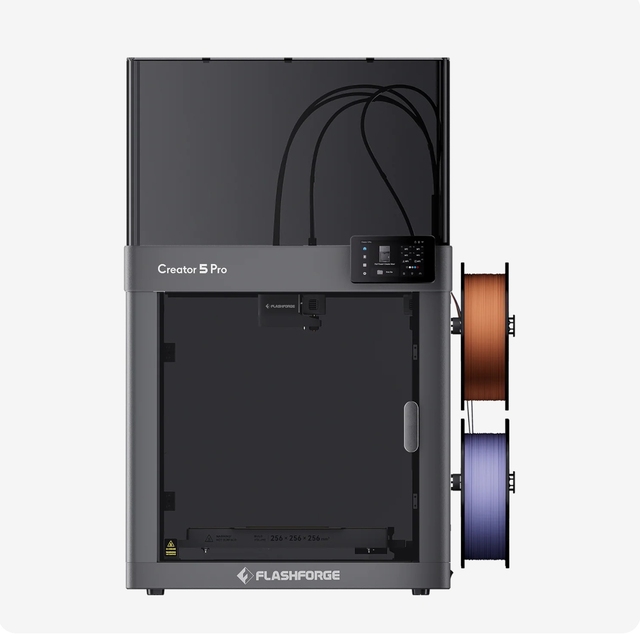Flashforge Creator 5 Pro 4-Toolheads Enclosed Multi-Color 3D Printer   500% Faster Zero Purge Waste Fully Automatic Calibration