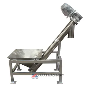 Transportador de tornillo de máquina transportadora de grano de polvo seco de acero inoxidable para sal