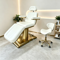 Table de massage à 3 moteurs, lit de spa moderne, lit de beauté électrique esthétique pour cils avec commande au pied, lits de beauté électriques pour soins du visage