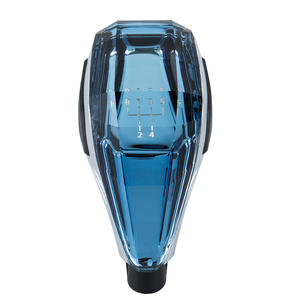 Pommeau de levier de vitesse universel en cristal avec éclairage LED, logo lumineux et capteur tactile pour transmission automatique et manuelle - Product Image 1