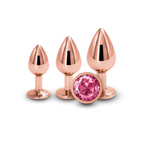 Plug anal en or rose, bijou en métal de qualité supérieure en forme de cœur, jouet pour adultes, BlueRabbit OEM ODM, plugs anaux en gemmes