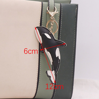 Gantungan Kunci Paus Kulit Modis Gantungan Kunci Lumba-lumba Kawaii Souvenir Akuarium Tas Ransel Liontin Laut Pesona Tas Hadiah Wanita