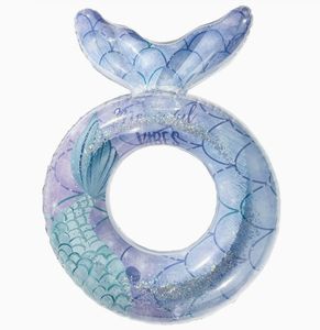 Flotadores Inflables en Forma de Cola de Sirena Rosa y Azul, Perfectos para Fiestas de Verano en la Piscina y la Playa - Product Image 4