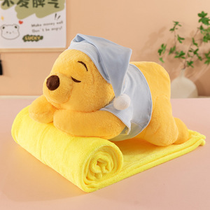Cuscino Peluche Orsetto Fragola Ricamato 2-in-1 con Coperta in Cotone PP per Alleviare lo Stress - Vendita all'Ingrosso - Product Image 3