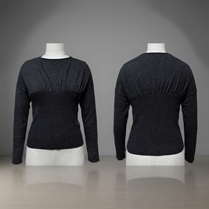 Magnifique Tissu Respirant en Viscose, Nylon et Polyester (50% 27% 23%) 12GG, Épaisseur Standard, Longueur Classique, Col Rond Décontracté pour Femmes - Product Image 3