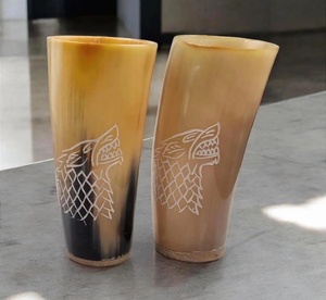 Vaso de Cuerno Hecho a Mano de Primera Calidad para Whisky, Whisky Escocés, Vino, Cócteles, Bar, Restaurante, Comedor y Uso como Regalo de Lujo - Product Image 5