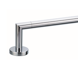 Barre porte-serviettes carrée droite en alliage de zinc avec base en acier inoxydable chromé, accessoires de salle de bain à fixation murale - Product Image 5